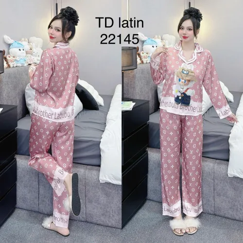 Khám phá Chuyên sỉ đồ bộ pijama latin quần dài áo tay dài in hình thú dễ thương thuộc nhóm vải latin