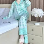 Nơi lấy sỉ đồ Bộ Pijama Nữ - Đồ Bộ Tay Dài Quần Dài Họa Tiết Đơn Giản Mặc Mát Thoải Mái Big Size 50–80kg