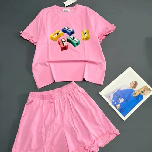 Chuyên sỉ đồ bộ thun nữ áo tay ngắn quần đùi bèo chất cotton 4 chiều