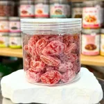 Shop sỉ ô Mai Đào Hồng Mini Thơm Ngon 250g - Hộp Pet