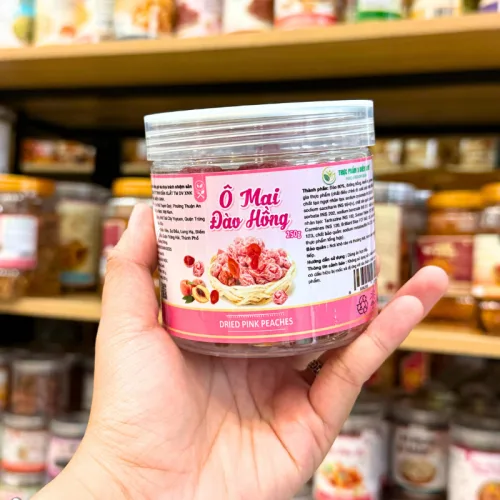 Shop sỉ ô Mai Đào Hồng Mini Thơm Ngon 250g - Hộp Pet