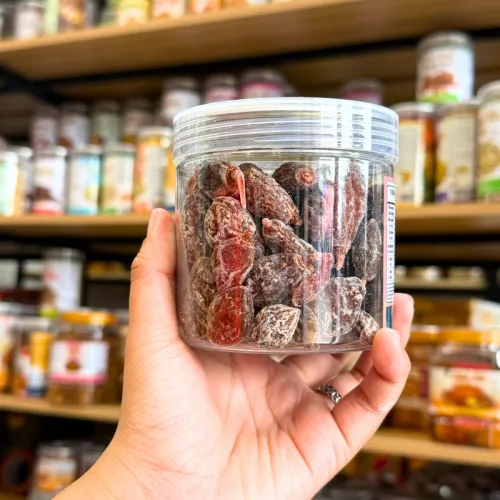 Shop sỉ ô Mai Mơ (Xí Muội Voi) Mini 250g - Hộp Pet