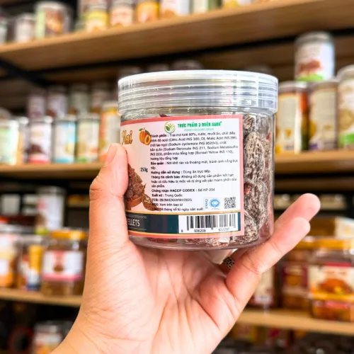Shop sỉ ô Mai Mơ (Xí Muội Voi) Mini 250g - Hộp Pet