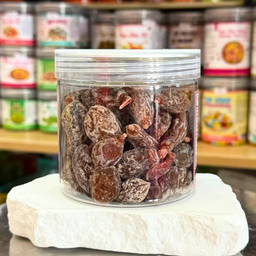 Shop sỉ ô Mai Mơ (Xí Muội Voi) Mini 250g - Hộp Pet