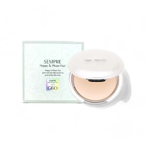 Phấn phủ nén GEO Sempre Happy & Please Pact Hàn Quốc, Tone 1, 22g