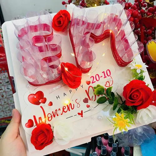 Khuôn Hoa Đựng Tiền Quà Tặng Ngày 8-3 Cho Phái Đẹp