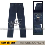 Quần jean nam Old Sailor 7160 dáng dài, form Slim-fit màu xanh đậm