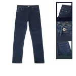 Quần jean nam Old Sailor 7160 dáng dài, form Slim-fit màu xanh đậm