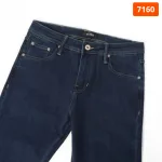 Quần jean nam Old Sailor 7160 dáng dài, form Slim-fit màu xanh đậm