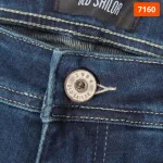 Quần jean nam Old Sailor 7160 dáng dài, form Slim-fit màu xanh đậm