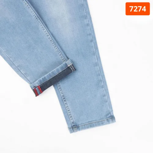 Quần jean nam dài Old Sailor 7274 phom Slim-fit màu xanh nhạt