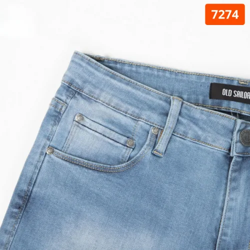 Quần jean nam dài Old Sailor 7274 phom Slim-fit màu xanh nhạt