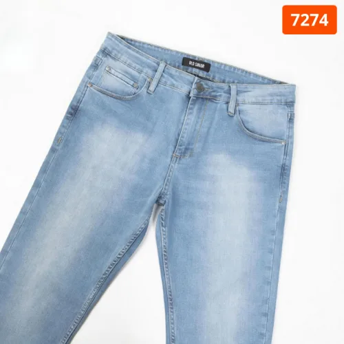 Quần jean nam dài Old Sailor 7274 phom Slim-fit màu xanh nhạt