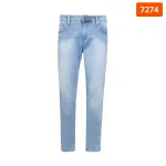 Quần jean nam dài Old Sailor 7274 phom Slim-fit màu xanh nhạt
