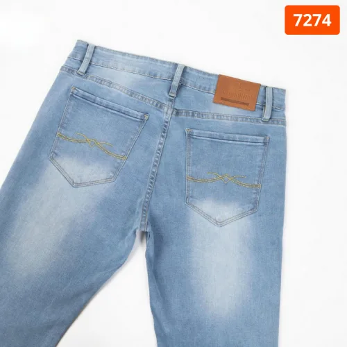 Quần jean nam dài Old Sailor 7274 phom Slim-fit màu xanh nhạt