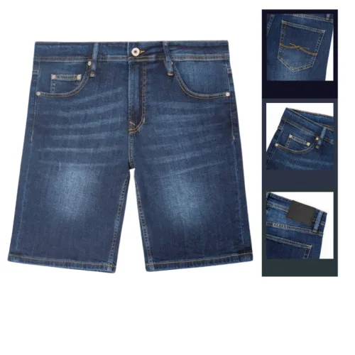 Quần short jean nam Old Sailor 7014 form slim-fit