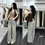 Shop sỉ quần Jeans Cotton Nữ Ống Suông Vải Dày Mềm Không Co Giãn Tôn Dáng