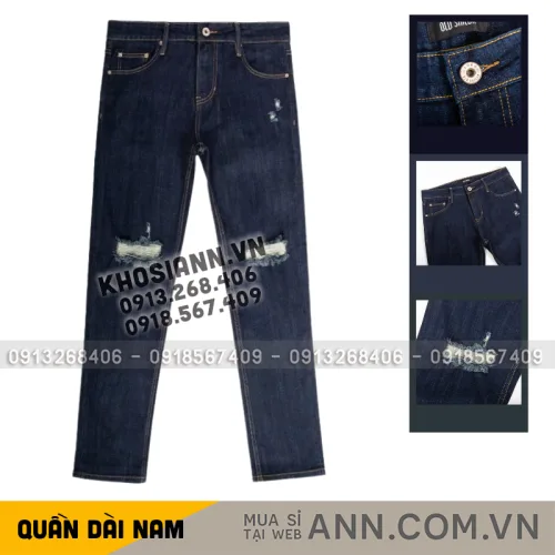 Nơi lấy sỉ quần Jeans Dài Nam Osl Aeroflex Deep-Black 95cm Jeans - 6872