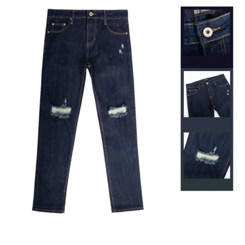 Nơi lấy sỉ quần Jeans Dài Nam Osl Aeroflex Deep-Black 95cm Jeans - 6872