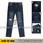 Quần jeans dài nam Osl Aeroflex màu đen sâu, dài 95cm - 6874