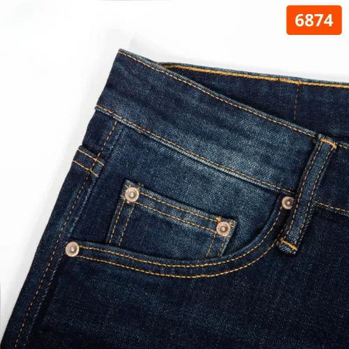 Quần jeans dài nam Osl Aeroflex màu đen sâu, dài 95cm - 6874