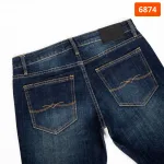 Quần jeans dài nam Osl Aeroflex màu đen sâu, dài 95cm - 6874