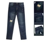 Quần jeans dài nam Osl Aeroflex màu đen sâu, dài 95cm - 6874
