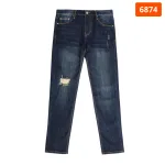 Quần jeans dài nam Osl Aeroflex màu đen sâu, dài 95cm - 6874