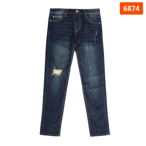 Quần jeans dài nam Osl Aeroflex màu đen sâu, dài 95cm - 6874