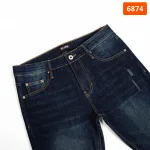 Quần jeans dài nam Osl Aeroflex màu đen sâu, dài 95cm - 6874