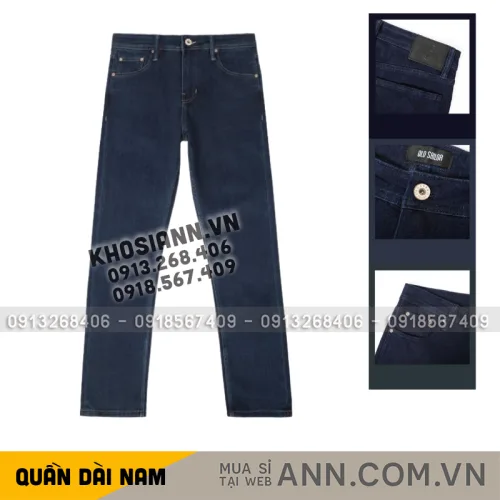 Chỗ sỉ quần Jeans Dài Nam Osl Aeroflex Deep-Black 95cm Jeans - 7158