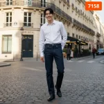 Chỗ sỉ quần Jeans Dài Nam Osl Aeroflex Deep-Black 95cm Jeans - 7158