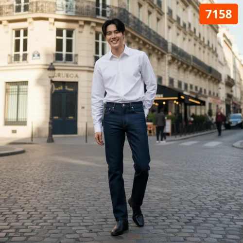 Chỗ sỉ quần Jeans Dài Nam Osl Aeroflex Deep-Black 95cm Jeans - 7158
