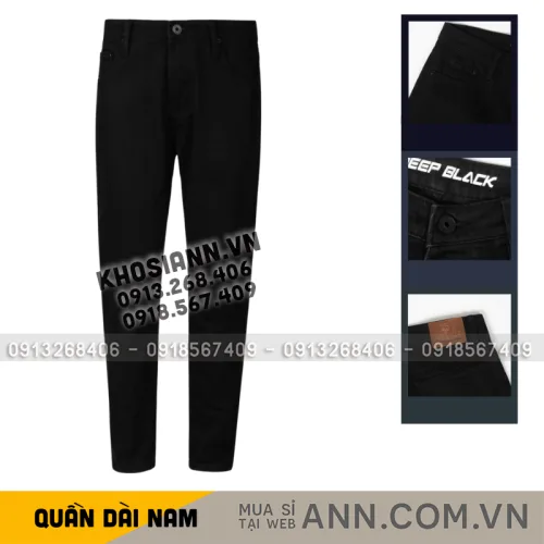 Quần Jeans Nam Osl Aeroflex Deep-Black Dài 95cm Mẫu 7362