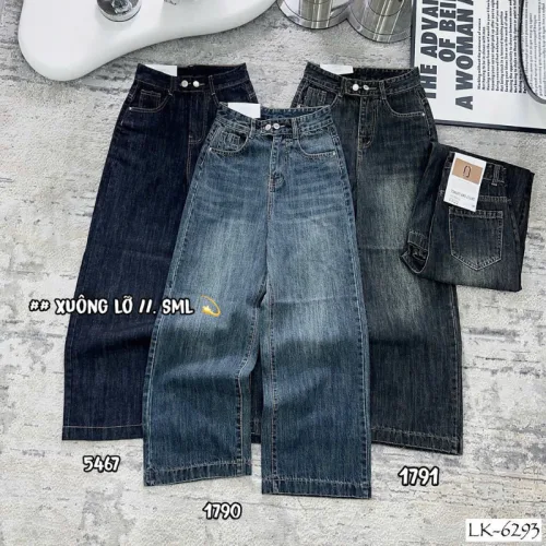 Quần ống rộng vải xốp cột nơ