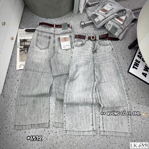 Quần ống rộng vải xốp cột nơ