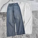 Nơi lấy sỉ quần Jeans Nữ Ống Rộng Vải Dày Mềm Không Co Giãn Phối Nơ Ở Túi Quần Cực Xinh