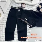 Quần jeans nữ QG289 ống suông tôn dáng, chất vải dày mềm không co giãn