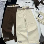 Quần jeans nữ QG289 ống suông tôn dáng, chất vải dày mềm không co giãn