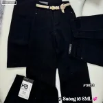 Quần jeans nữ QG289 ống suông tôn dáng, chất vải dày mềm không co giãn