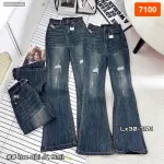 Quần jeans nữ QG289 ống suông tôn dáng, chất vải dày mềm không co giãn