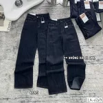 Quần jeans nữ QG289 ống suông tôn dáng, chất vải dày mềm không co giãn