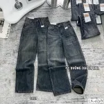 Quần jeans nữ QG289 ống suông tôn dáng, chất vải dày mềm không co giãn