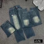 Quần jeans nữ 5641 ống suông, chất vải dày mềm không co giãn