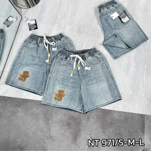 Quần Jeans Nữ Trơn Ống Rộng Vải Dày Mềm Không Co Giãn