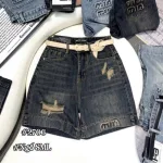 Quần Jeans Nữ Trơn Ống Rộng Vải Dày Mềm Không Co Giãn
