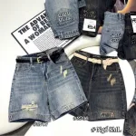 Quần Jeans Nữ Trơn Ống Rộng Vải Dày Mềm Không Co Giãn