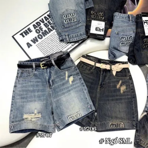 Quần Jeans Nữ Trơn Ống Rộng Vải Dày Mềm Không Co Giãn