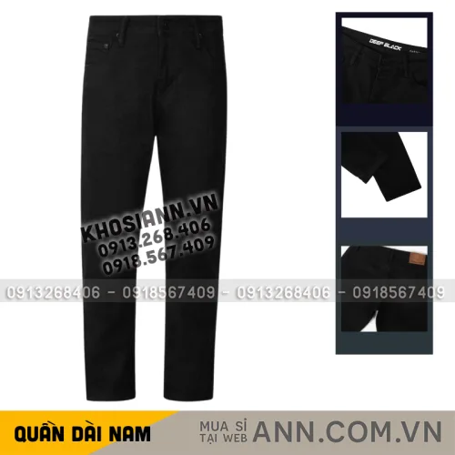 Quần Jeans nam Osl Aeroflex màu Deep-Black dài 95cm
