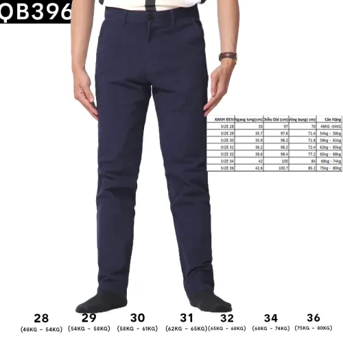 Chỗ sỉ quần Kaki Dài Nam Co Giãn Màu Xanh Đen